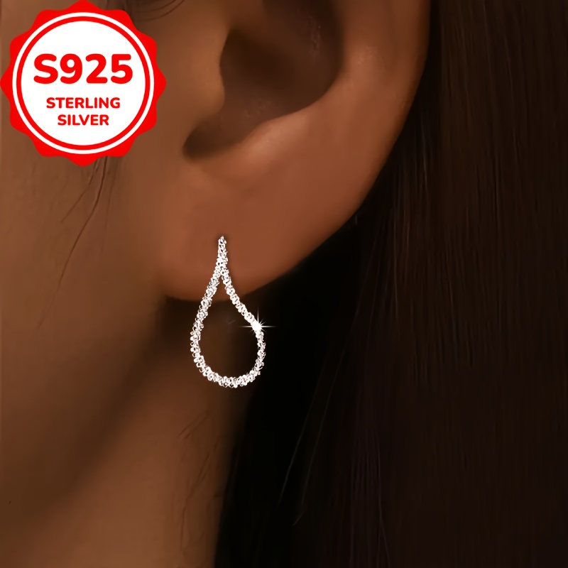 Women's S925 Sterling Silver Galaxy Stud Earrings, Light Luxury
